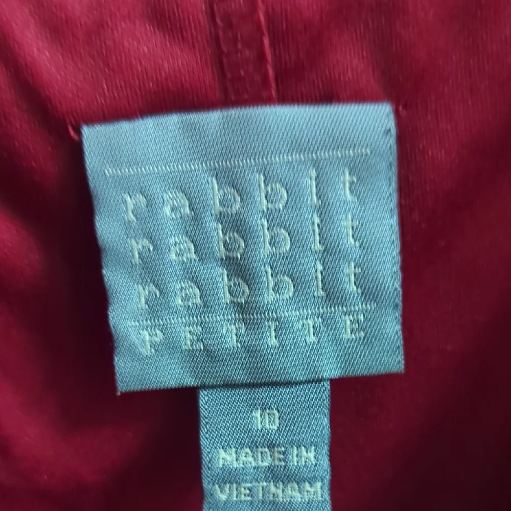 Rabbit Rabbit Rabbit Deep Red Fabric - Picture 2 of 3